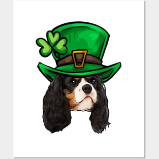 St Patricks Day Cavalier King Charles Spaniel Posters and Art